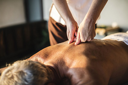 Man receiving massage